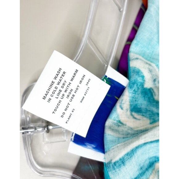 VTG Colors 1X Bold Hawaiiian Dress Large Print Floral 100% Rayon Mumu 44"L NWT - Picture 6 of 12